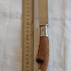 Ancien couteau de chasse pliant ALBACETE inox vintage