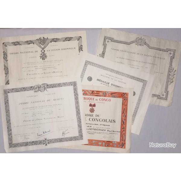 Dipl�mes Ordres et d�corations M�decin Colonial en Chef