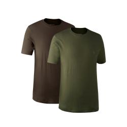 PACK 2X thee shirt deerhunter vert et marron T 4XL