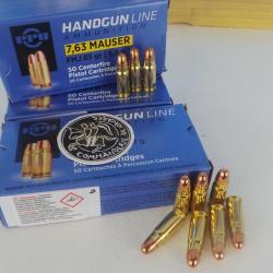 Cartouches 7,63 MAUSER PPU PRVI PARTIZAN- Boite de 50 unit&eacute;s