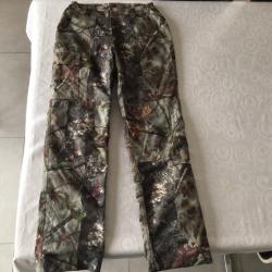 Pantalon camo en toile imperméable taille S