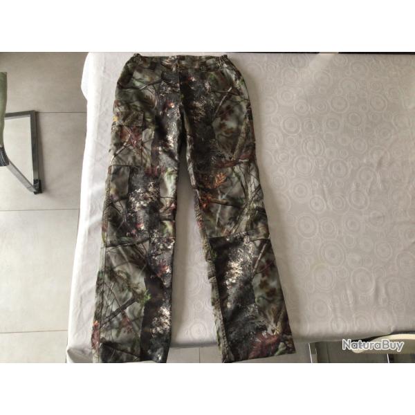 Pantalon camo en toile impermable taille S