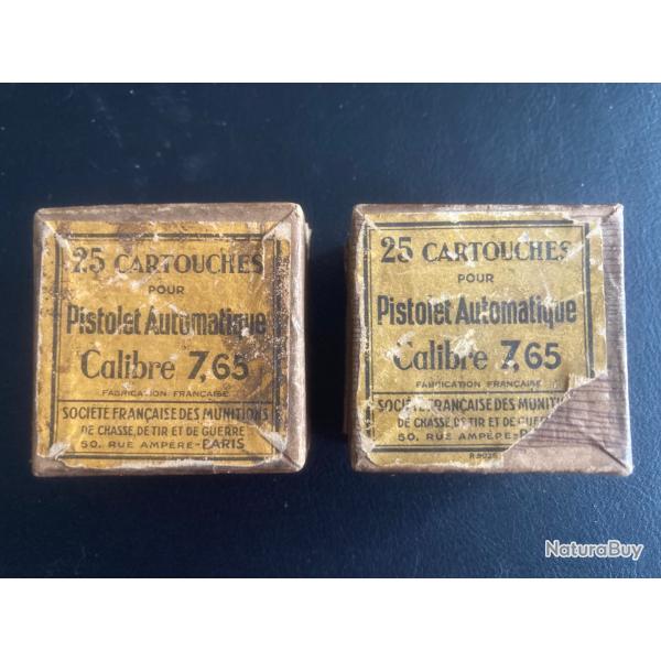 Botes vides cartouches cal 7,65 Pistolet automatique