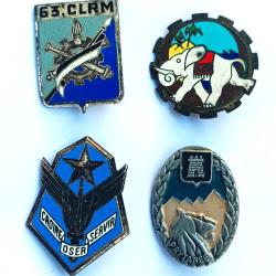 Lot de 4 insignes militaire français