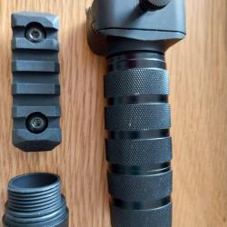 Poignée tactique métal ASG noire pour AR 15