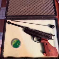 pistolet air comprim&eacute; FEINWERKBAU mod&egrave;le 80  mono coup cal 4,5mm