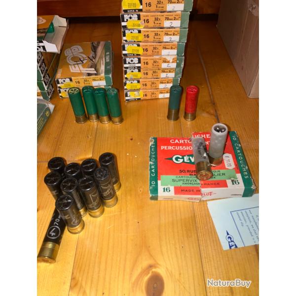 Lot de cartouches calibre 16/70