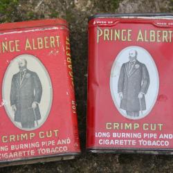Deux boites vides de tabac Prince Albert