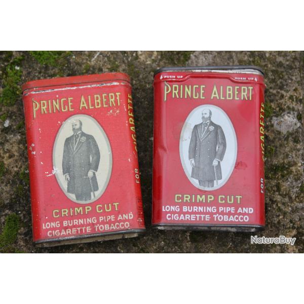 Deux boites vides de tabac Prince Albert