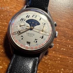 Montre VENUS en argent, année 60