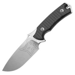 Couteau fixe Fox "OXYLOS" Bushcraft manche noir FX.6161MB