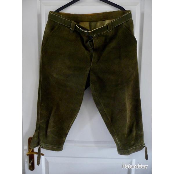 cuissard de chasse en peau de cerf