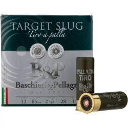 CARTOUCHE B&P target slug tiro a palla calibre 12/65 28g x25