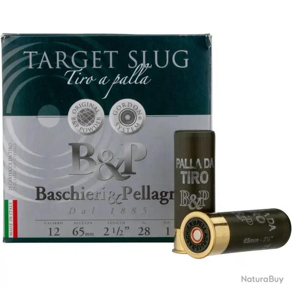 CARTOUCHE B&P target slug tiro a palla calibre 12/65 28g x25