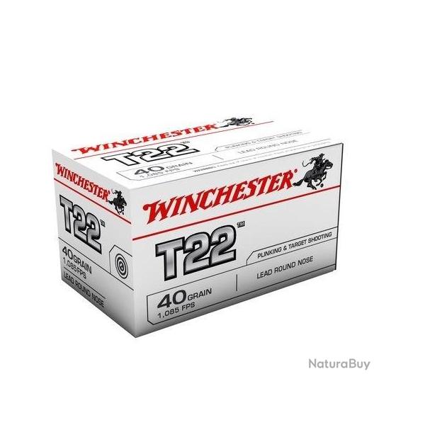 50 BALLES WINCHESTER 22LR T22 LRN 40G