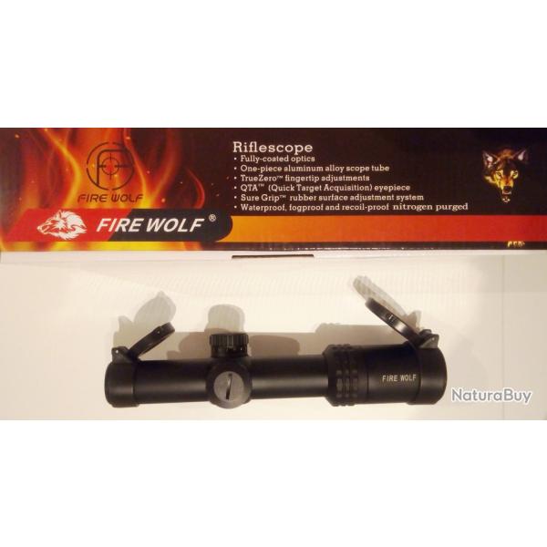 Lunette FIREWOLF 1-4x24 illumin�e Vert/Rouge