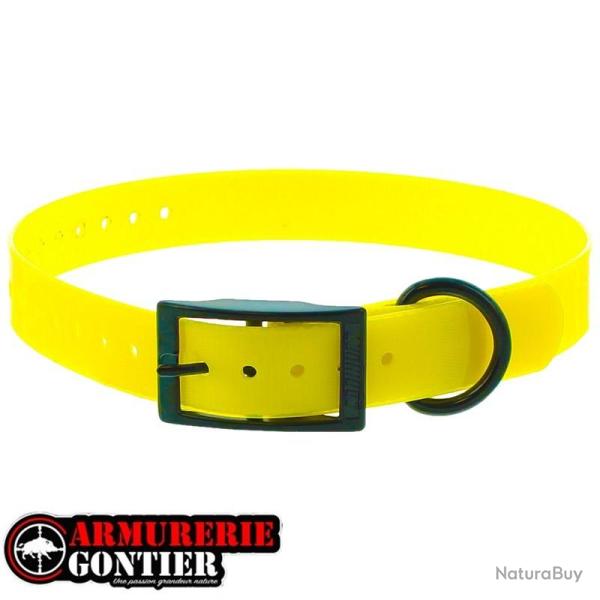 Collier CANIHUNT XTREM PU JAUNE 450mmx19mm