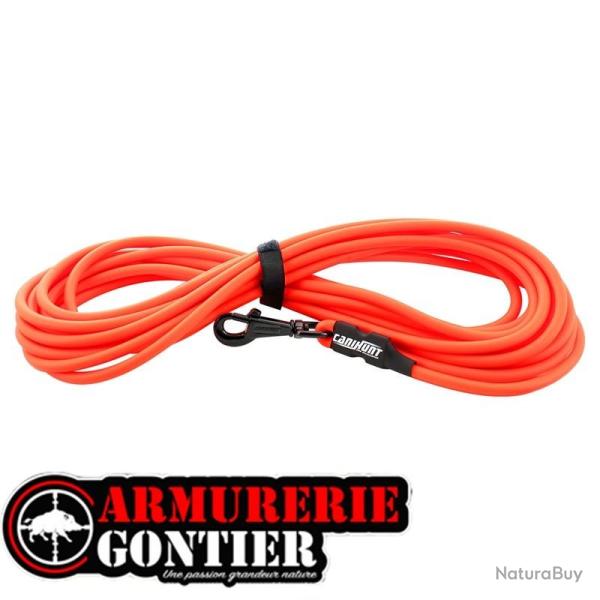 LONGE CANIHUNT X-TREME pour chien orange 10 ml