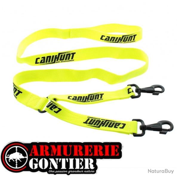 Laisse pour chien coupleur plate CANIHUNT HUNTER 150 cm