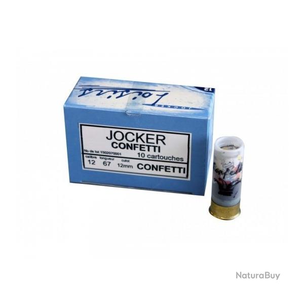 Boite de 10 cartouches jocker 12/67 confetti