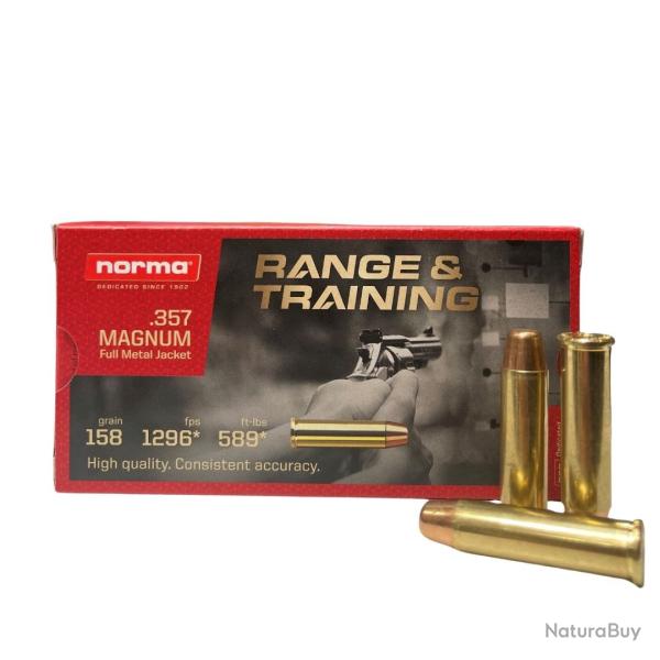 !! Op� !! CARTOUCHES NORMA RANGE TRAINING 357 MAG 158 GRAINS FMJ