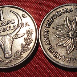 Madagascar , piece de 1 franc 1963-1965 ttb