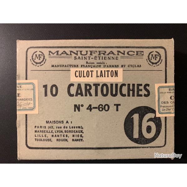 Cartouches Manufrance cal 16.