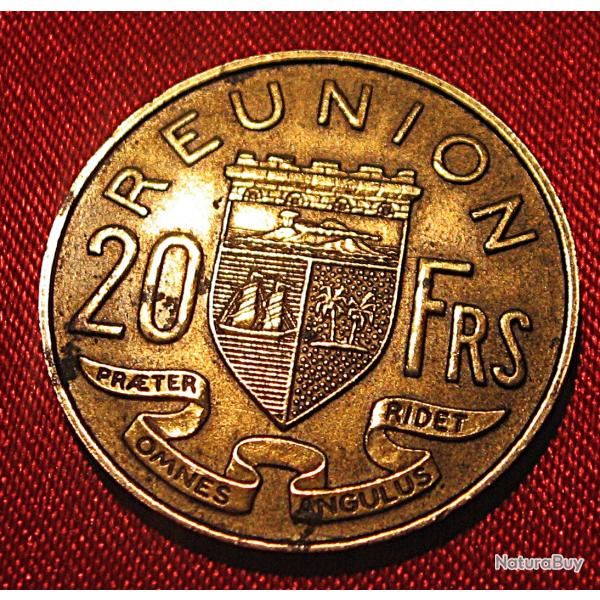 Reunion , piece de 20 francs de 1955 ttb