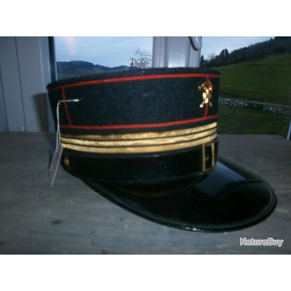 K�pi de capitaine des pompiers ordonnance suisse, 1949, excellent �tat