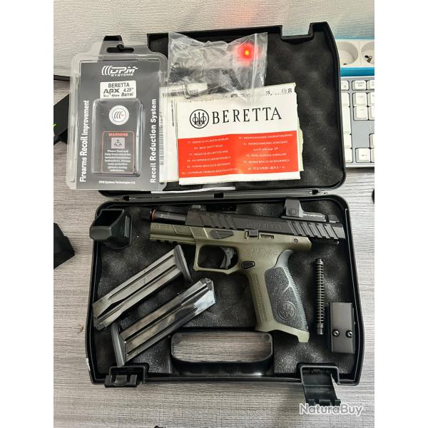 PISTOLET BERETTA APX-A1 OD GREEN TATICAL AVEC POINT ROUGE