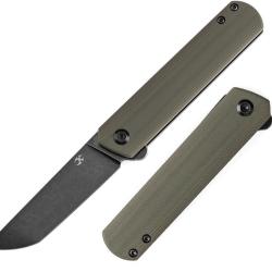 Couteau Kansept Foosa Lame Tanto Acier 154CM Manche G-10 Vert Olive Slip Joint KT2020T29