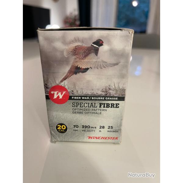 1 EURO SANS PRIX DE RSERVE 24 CARTOUCHES WINCHESTER SPCIAL FIBRE CAL 20/70 PB 8 LIVRAISON OFFERTE