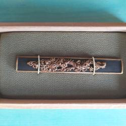 KOZUKA avec Dragon dans les nuages - shakudo doré - Japon période Edo