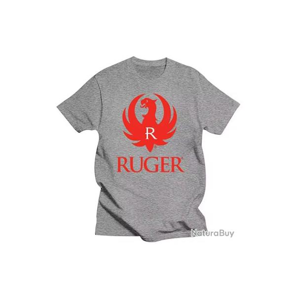 T-shirt RUGER gris 1 LIVRAISON GRATUITE