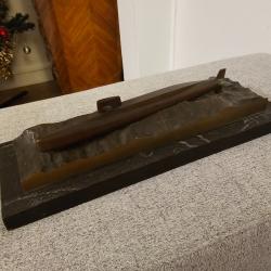 Sculpture en Bronze sous marin " le redoutable " sign&eacute; Bl&eacute;as