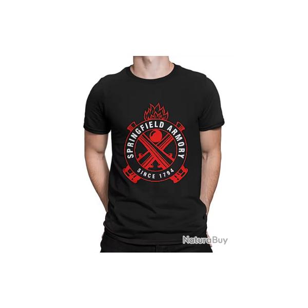 T-shirt SPRINGFIELD noir LIVRAISON GRATUITE