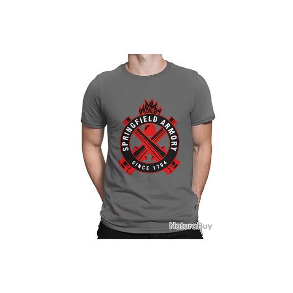 T-shirt SPRINGFIELD gris fonce LIVRAISON GRATUITE