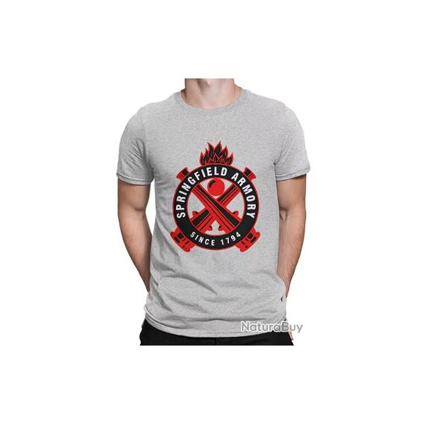 T-shirt SPRINGFIELD gris LIVRAISON GRATUITE