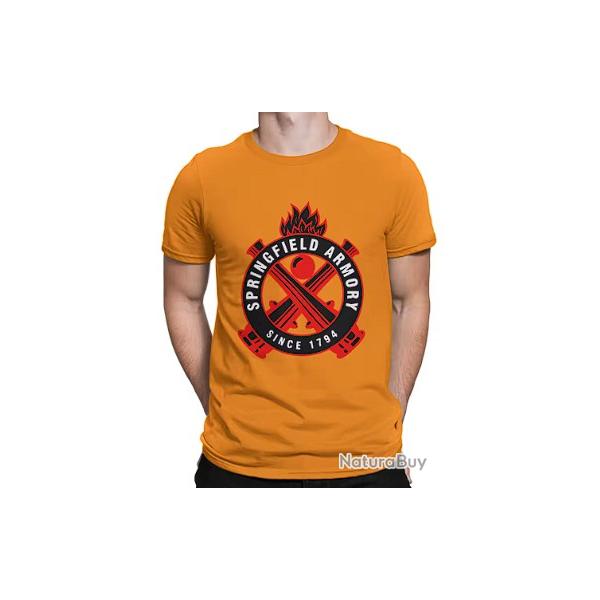 T-shirt SPRINGFIELD orange LIVRAISON GRATUITE
