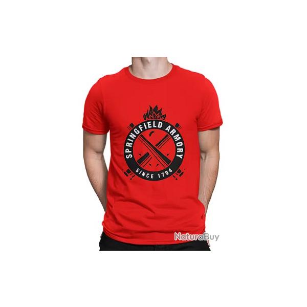 T-shirt SPRINGFIELD rouge LIVRAISON GRATUITE