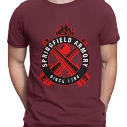 T-shirt SPRINGFIELD aubergine LIVRAISON GRATUITE