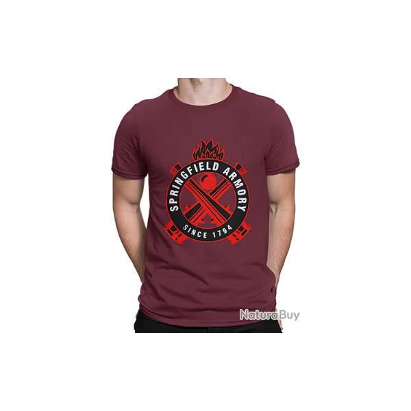 T-shirt SPRINGFIELD aubergine LIVRAISON GRATUITE