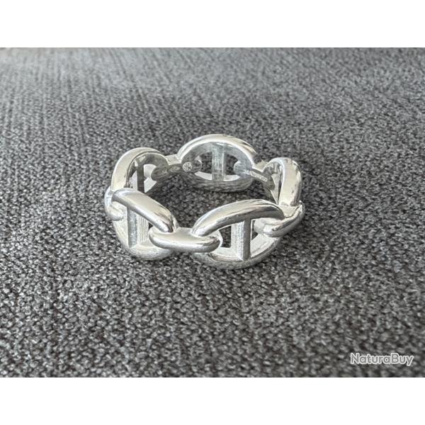 Bague HERMES neuve en argent - chaine d'ancre - taille 54 - Herm�s