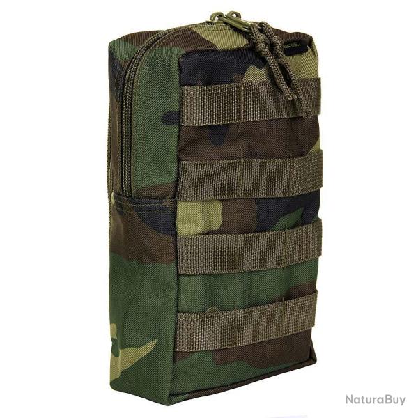 Pochette ��Upright�� syst�me Molle (Couleur Camouflage Woodland)