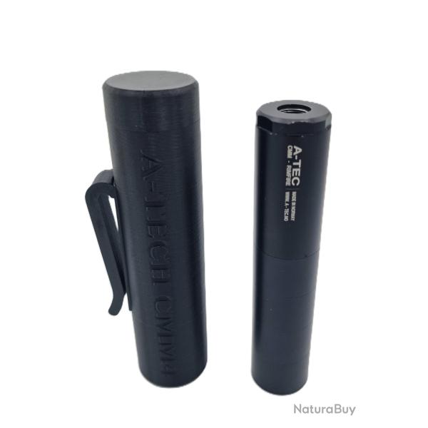 Silencieux A-Tec CMM4 - Boite de rangement magn�tique avec clip ceinture - 22 LR - 22 Mag - 17 HMR