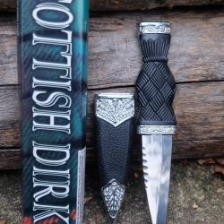 Couteau Dague Scottish Dirk Sheffield Sgian Dubh Green Acier Inox Manche Abs Etui Abs