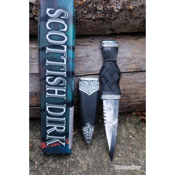 Couteau Dague Scottish Dirk Sheffield Sgian Dubh Green Acier Inox Manche Abs Etui Abs