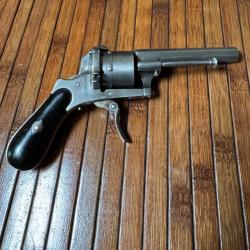 BEAU REVOLVER A BROCHE 7 mm CANON MIROIR