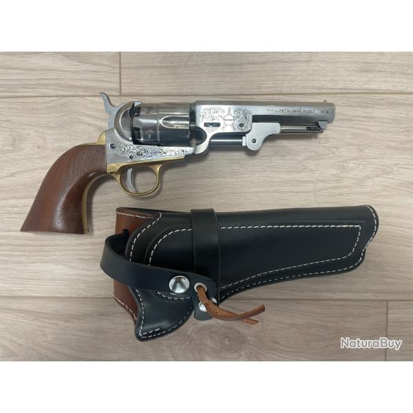 REVOLVER PIETTA 1851 NAVY YANK ACIER OLD MODEL CALIBRE cal 44 + Holster cuir