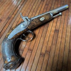 BEAU PISTOLET DE COMBAT A PERCUSSION DEBUT XlX ÉME